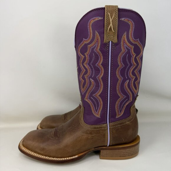 Twisted X 11" Tech X Square Toe Cowboy Boots Purple Brown Women’s Size 7 B - Picture 3 of 7